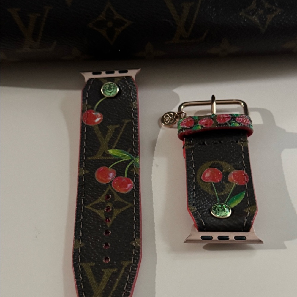 Never Worn Spark*l Apple LV Cherry Print Watch Band
